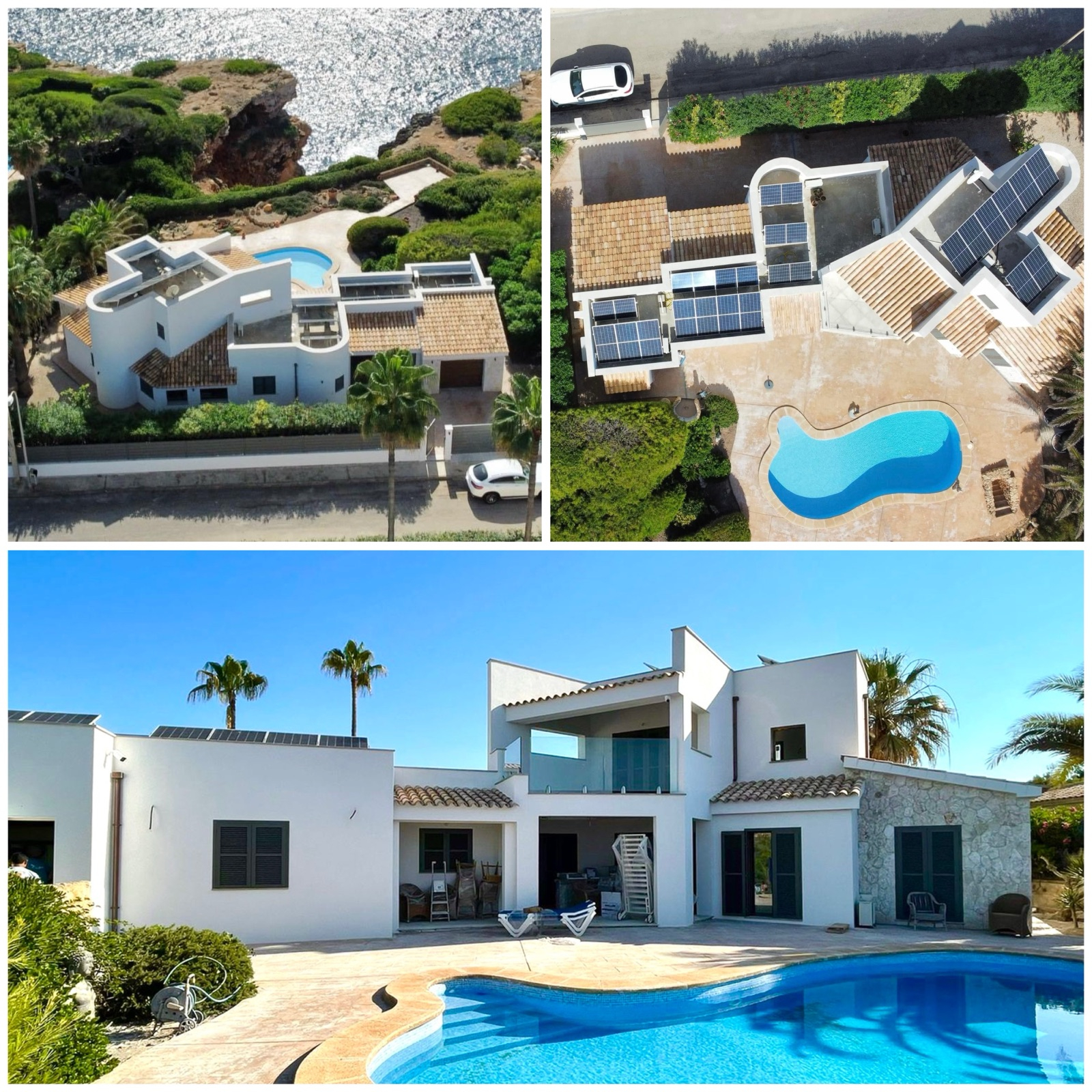 After – renovated villa with new pool and solar panels